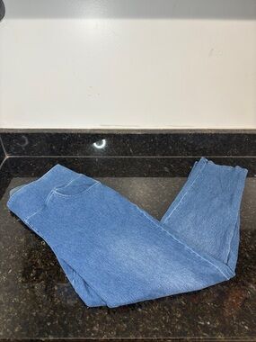 WOMEN WITH CONTROL Flat Front Blue Stretch Jeans